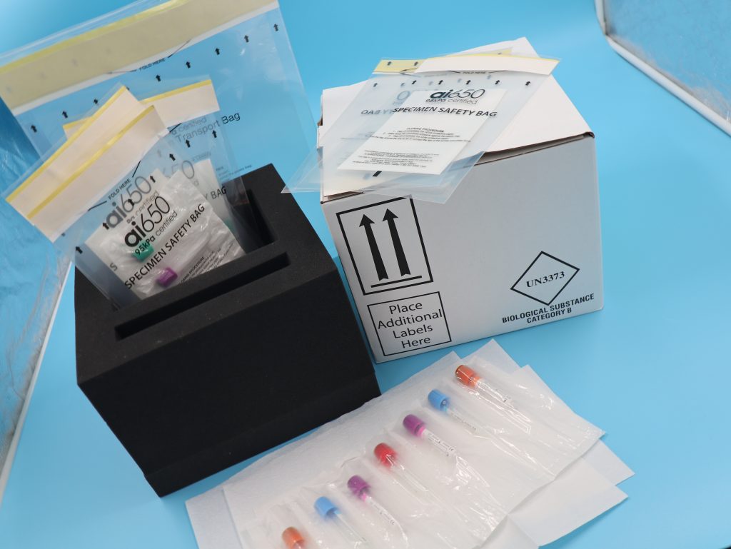 Medical Specimen Box 95kPa Safety Transport Bags, Absorbent Pocket Sleeve and Absorbent Pads