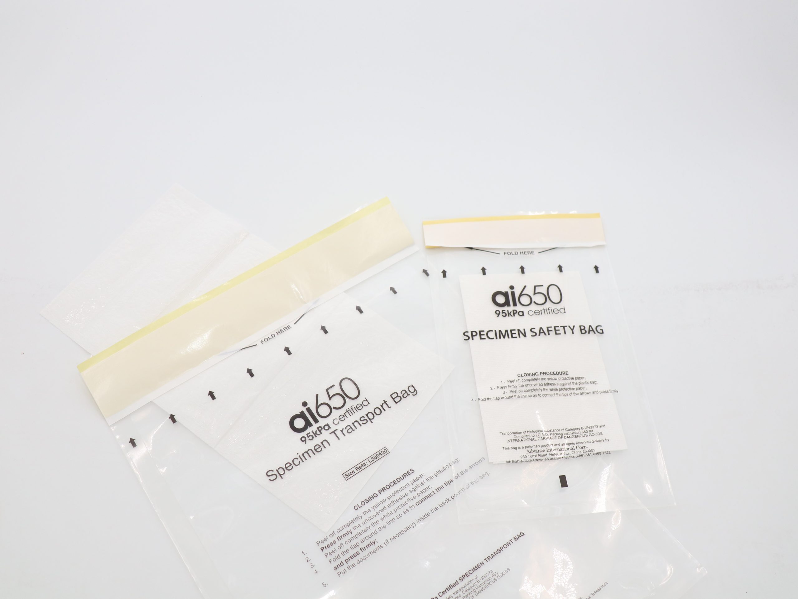 Custom Branding on Specimen Bags 95kPa Safety Transport Bags